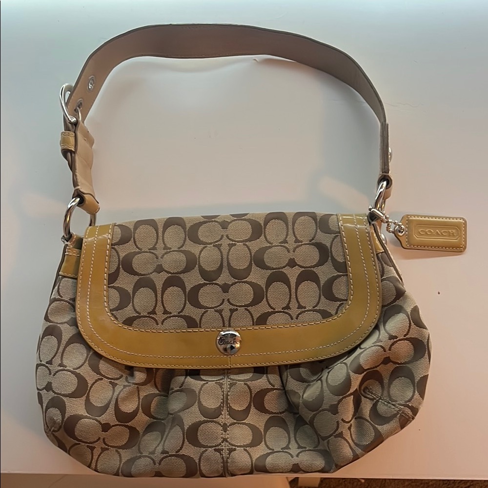 Coach Tan and Yellow Women's Bag